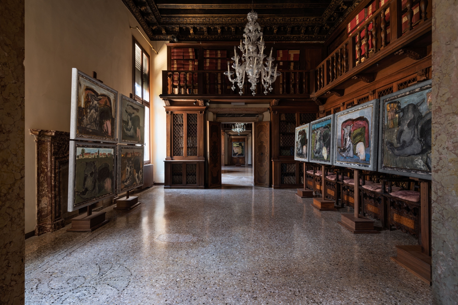 Installation view: Markus L&uuml;pertz: Palazzo Loredan, Venice. 2022.
