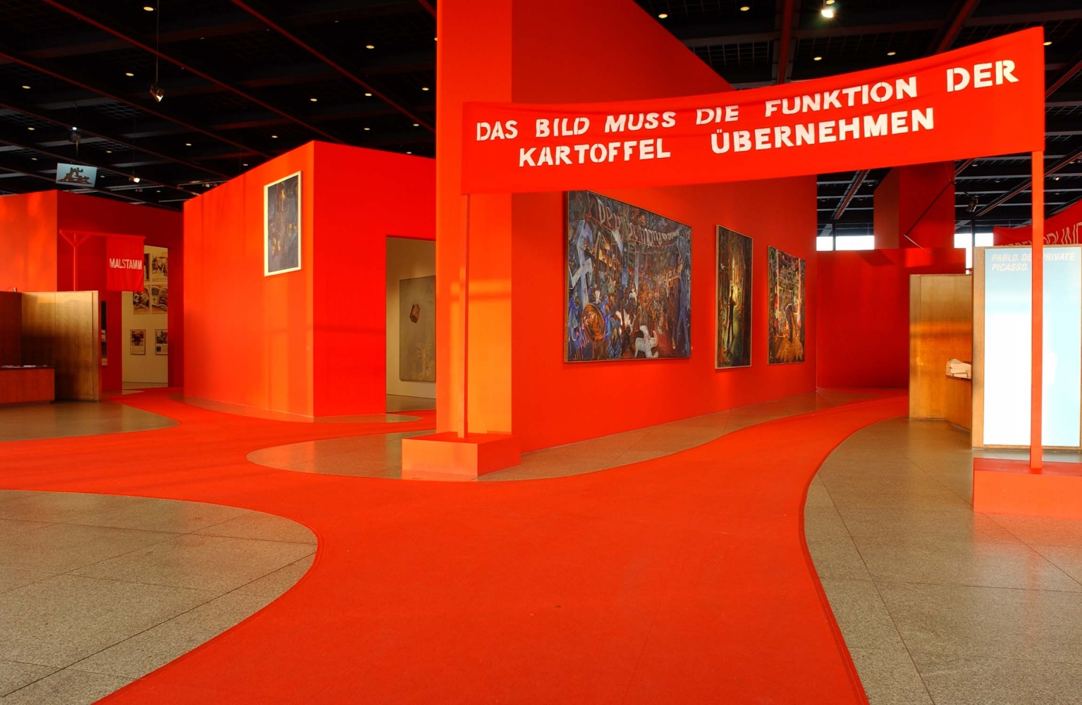 Installation view: &quot;J&ouml;rg Immendorff: Male Lago&quot;, Neue Nationalgalerie, Berlin, 2005