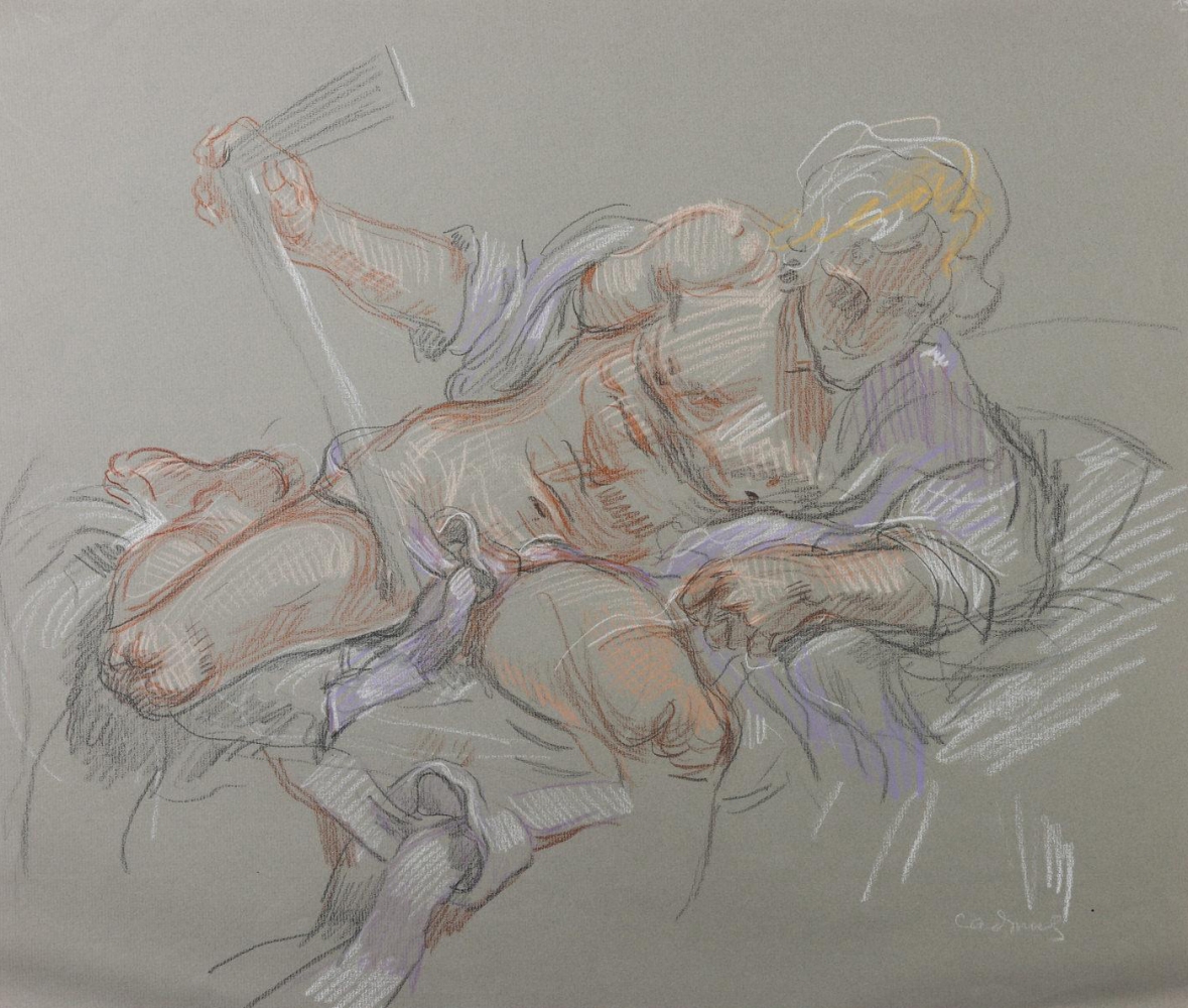 &quot;Study for &#039;David and Goliath&#039;&quot;, ca. 1971