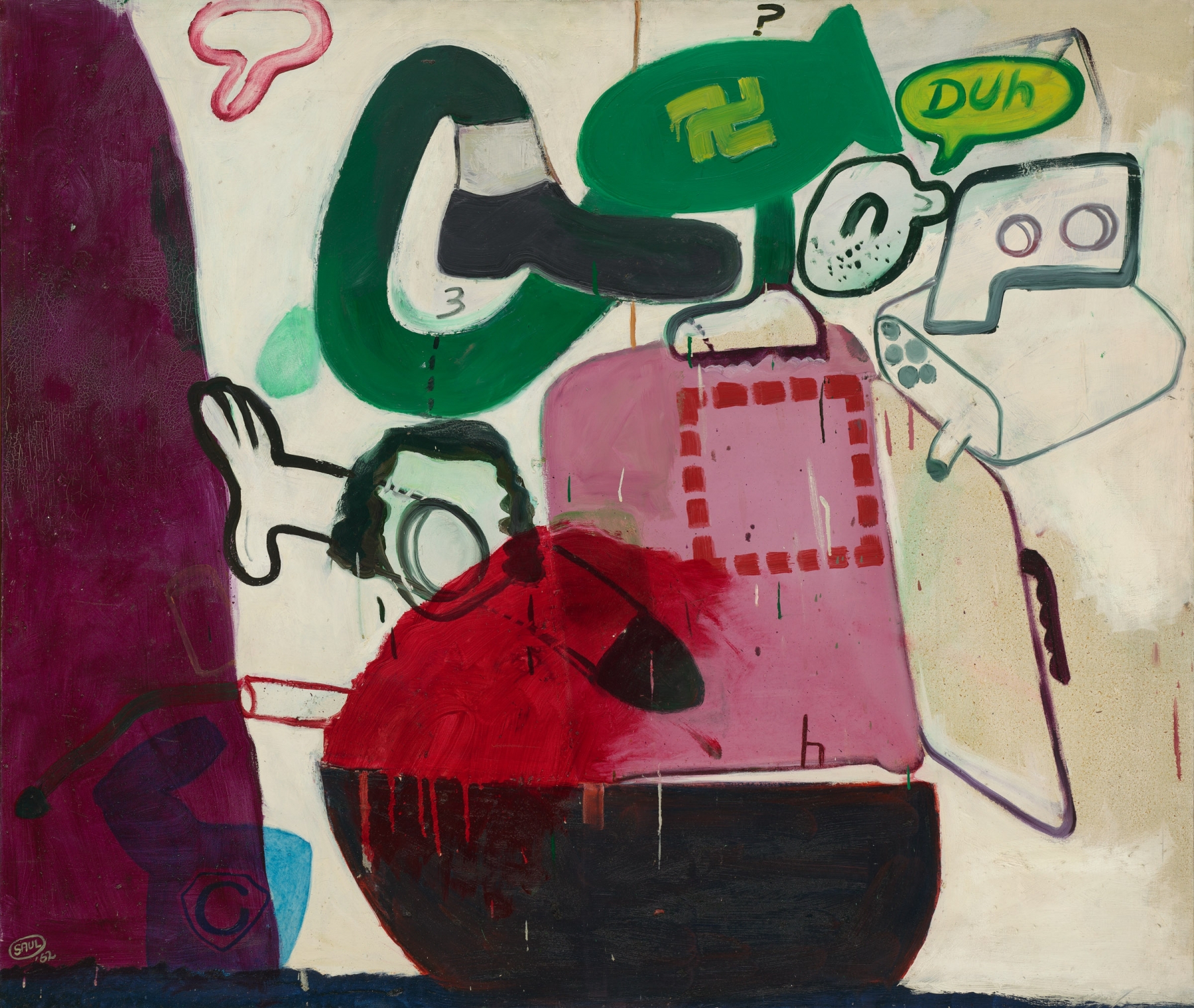 Peter Saul

&ldquo;Untitled&rdquo;, 1962

Oil on canvas

47 1/4 x 55 inches

120 x 140 cm

SAU 25