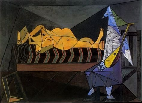 Pablo Picasso
&ldquo;L&rsquo;Aubade&rdquo;, 1942
Oil on Canvas, 23 1/4 x 31 1/2 inches (59 x 80 cm)
