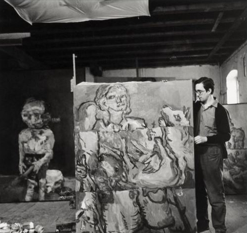 Georg Baselitz in his studio, Osthofen, 1967.

Courtesy: Elke Baselitz