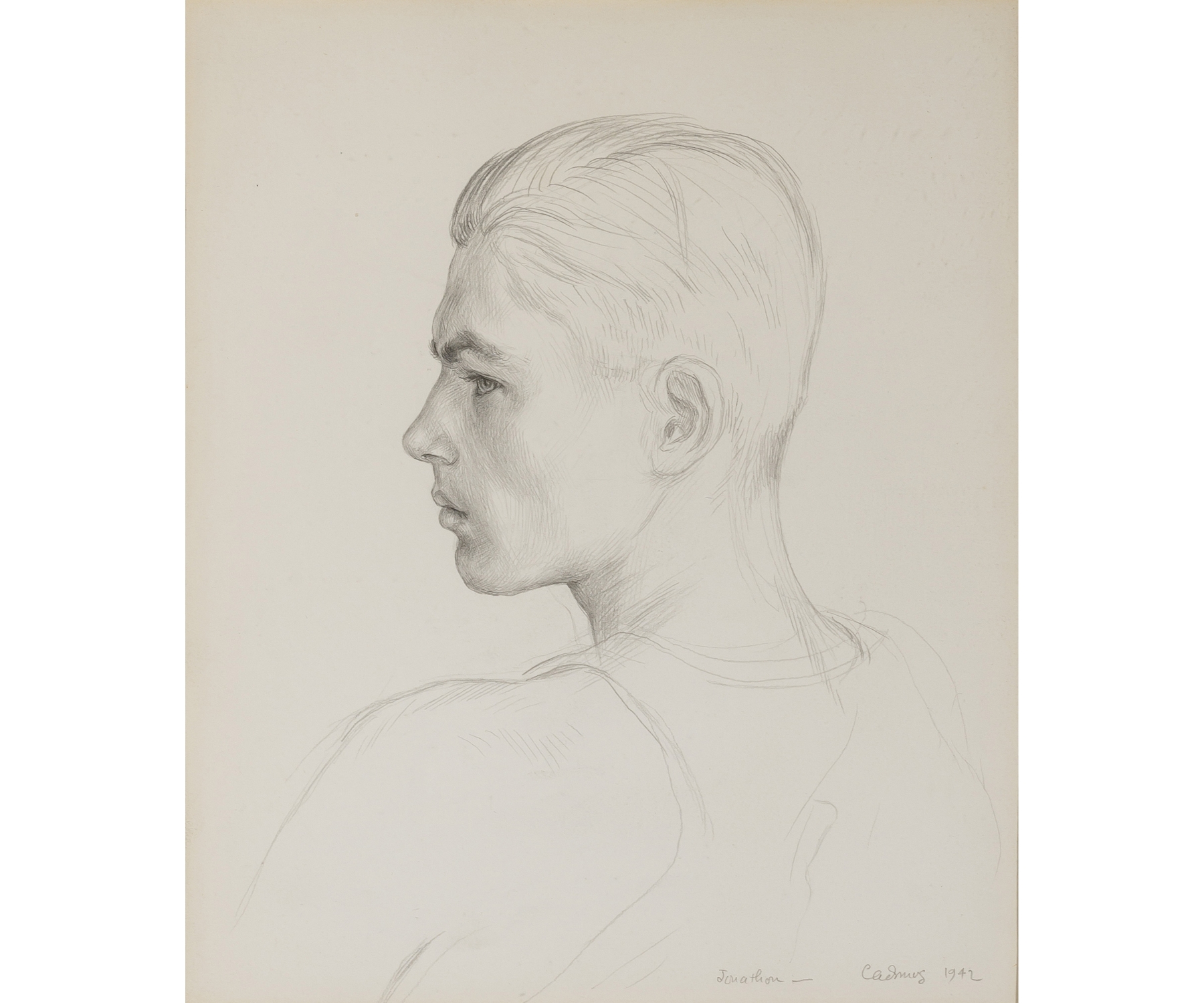&quot;Jonathan (Portrait of Jonathan Tichenor)&quot;, 1942
Pencil on paper
12 x 9 inches (31 x 23 cm)
CADZ 82