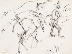 ERNST LUDWIG KIRCHNER, "Goats and Shepherd", 1918