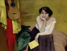 &quot;Femme brune assise de face, avec guitare&quot;, 1913