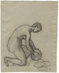 &quot;Femme astiquant un cuivre (Woman Cleaning a Copper Pot)&quot;, ca. 1854