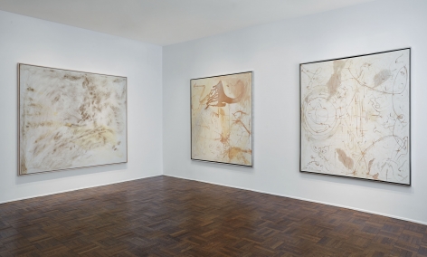 Sigmar Polke, Silver Paintings, New York, 2015, Installation Image 2