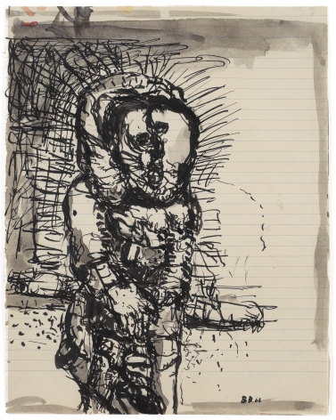 &quot;Untitled&quot;, 1962 India ink and wash on lined paper