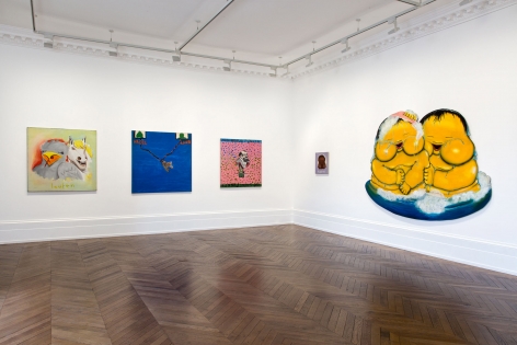 JÖRG IMMENDORFF LIDL Works and Performances from the 60s and Late Paintings after Hogarth 12 May through 2 July 2016 MAYFAIR, LONDON, Installation View 7