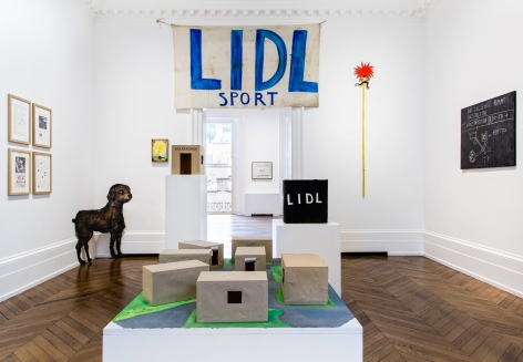 JÖRG IMMENDORFF LIDL Works and Performances from the 60s and Late Paintings after Hogarth 12 May through 2 July 2016 MAYFAIR, LONDON, Installation View 1