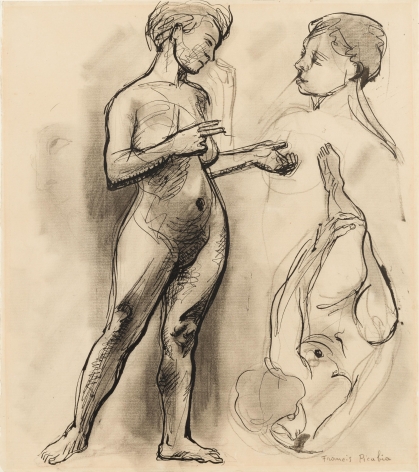&ldquo;Etude pour Transparence&rdquo;, ca. 1932, Charcoal, ink, pencil on paper