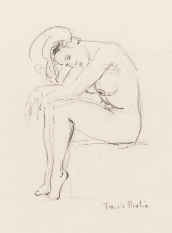 &ldquo;Nu assis&rdquo;, ca. 1939-1940, Pencil on paper