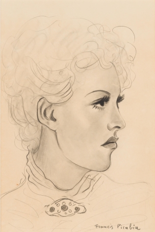 &ldquo;Portrait de femme&rdquo;, ca. 1940-1942, Crayon on paper
