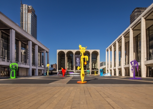 Installation view: Aaron Curry, &quot;Melt to Earth&quot;, Lincoln Center, New York. 2013.